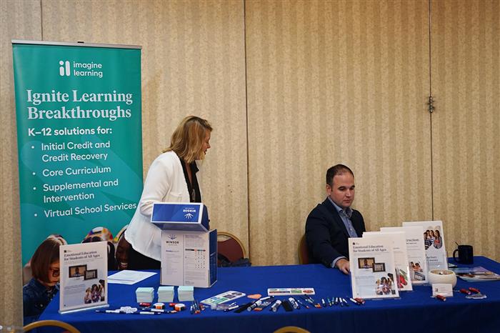 Imagine Learning's table at the SEL day vendor showcase